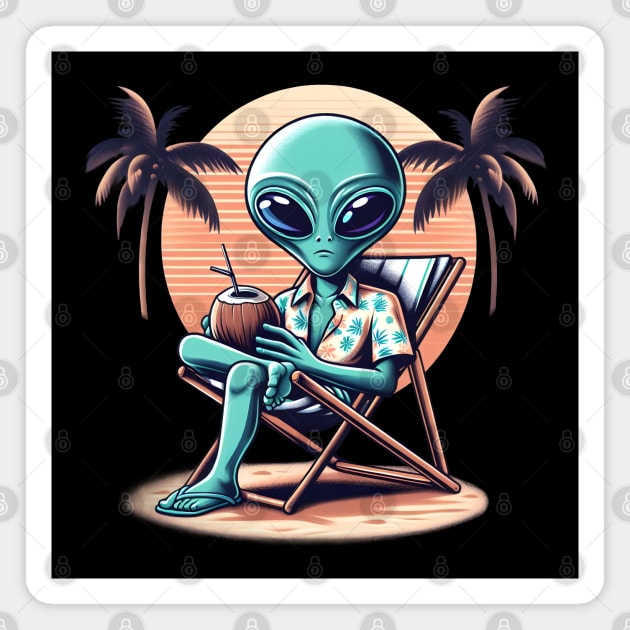 Chill Alien Escape Magnet by MakerMind8.2